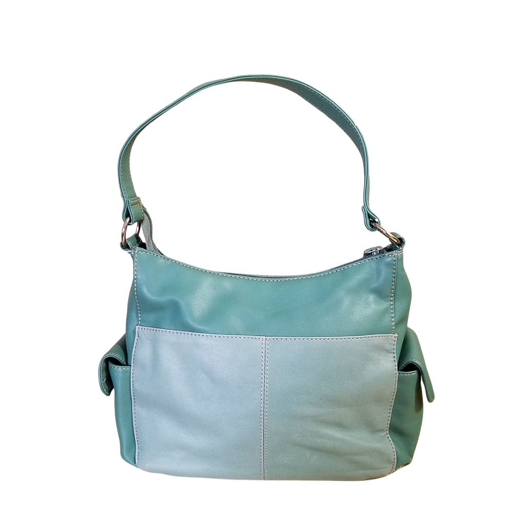 Vintage Wilson’s Leather Mint Green Genuine Leather Shoulder Bag Handbag *FLAW*